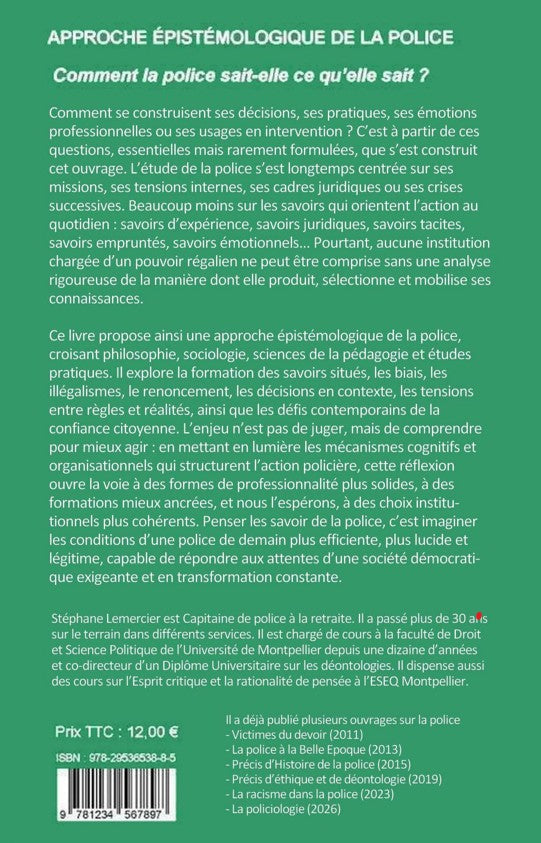Approche épistémologique de la police